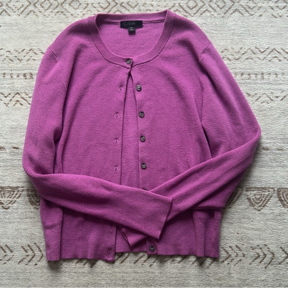 J. Crew Women's Purple Cardigan Sweater